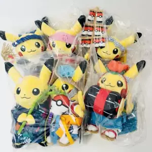 Pikachu Festival Plush Pokemon Center Tohoku Set of 6 JP Limited Edition Doll - Picture 1 of 5