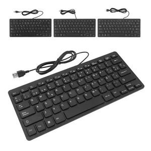 78 Keys Language Ultra Thin Keyboard Splash Proof USB Wired Compact Keyboar - Picture 1 of 32