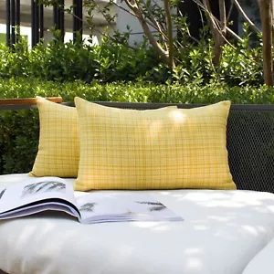 Kevin Textile Pack of 2 Decorative Outdoor Waterproof Throw Pillow Covers Lum... - Picture 1 of 7