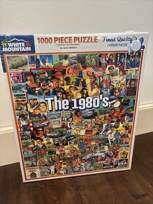 Rompecabezas de 1000 piezas sellados White Mountain de los años 80 #868 Foto 1 de 4