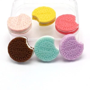 20pc Flatback Resin Biscuit Cabochons 18mm Cute Flatback Charm DIY Craft Scrapbo - Picture 1 of 6