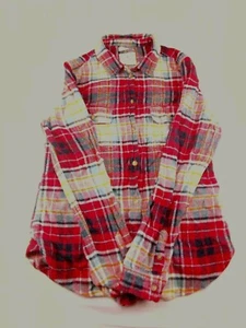 American Eagle Outfitters Flannel Shirt Red White Black Plaid Men's Size M - Picture 1 of 3