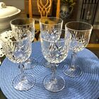 5 Royal Crystal Rock Palace Wine Glasses discontinued RARE 6 ounces, criss cross
