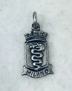 Vintage 800 Silver Milano Snake Charm  - Picture 1 of 3