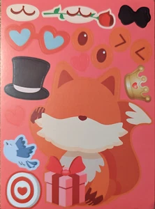 Adesivi di San Valentino! Crea una volpe! Lotto di adesivi San Valentino! Nuovissimo di zecca! - Foto 1 di 3