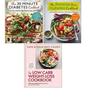 Katie Caldesi Collection 3 Books Set 30 Minute Diabetes,Reverse,Low Carb Weight - Picture 1 of 1