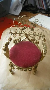 Vintage Metal Dolls House Chair hand made from tins - Picture 1 of 4