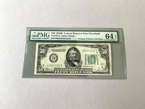 U.S. $50 FR 2104-D 1934B Fed Reserve Note Cleveland PMG 64 EPQ - Picture 1 of 4