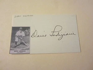 Tarjeta índice firmada autografiada por Dario Lodigiani (m. 2008) 3X5 MLB béisbol A's - Imagen 1 de 2