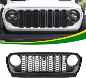For Jeep Wrangler JL 2018-2023 upgrade to 2024 JL Front Grill Bumper Mesh Grille - Picture 1 of 15