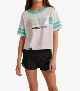 Justice Girl's J-Sport Active Blocked T-Shirt, Sizes XL PLUS (16P/18P) - Picture 1 of 8