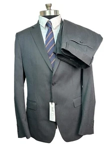 NWT Versace Collection Black Pin Striped Wool Suit 40 R (EU 50) Fits 38 R - Picture 1 of 10