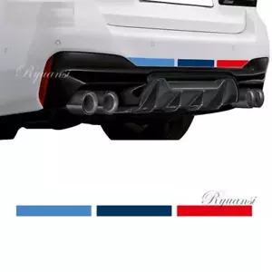 Car Tri-Color Rear Bumper Stickers M Performance Stripe Decal For BMW series - Bild 1 von 4