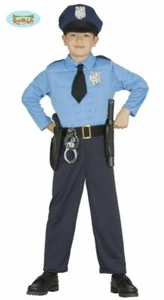 COSTUME POLICE POLIZIOTTO CARNEVALE VESTITO BAMBINO BAMBINA POLIZIA UNISEX NEW - Foto 1 di 2