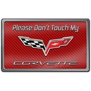 Placa de tablero Please Don t Touch My Corvette (roja) para Corvette 2005-2013 - Imagen 1 de 1