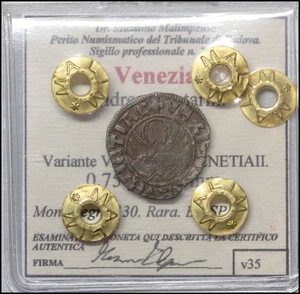 Venice Doge Andrea Contarini Tornesello Italian Medieval Coins Republic - Picture 1 of 5