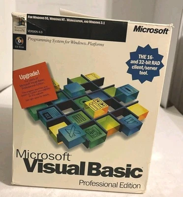 Microsoft Visual Basic Pro Professional Edition 4.0 PC Windows 95 NT 3.1 - Image 1 of 4