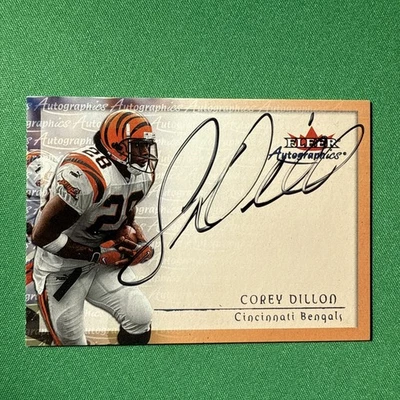 2000 Fleer Tradition Autographics Corey Dillon Autograph on Card Auto  - Image 1 of 3