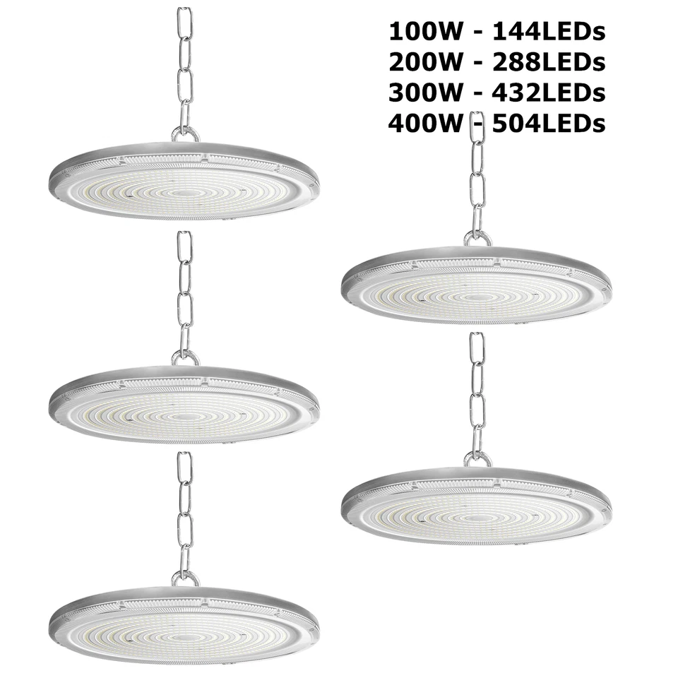 100W-400W UFO LED Hallenbeleuchtung Industrielampe High bay Hallenstrahler IP65 - Bild 1 von 4
