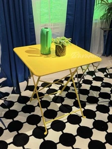 Ikea SUNDSÖ Table, bright yellow outdoor, 25 5/8x25 5/8 " (Table Only) NEW - Picture 1 of 2