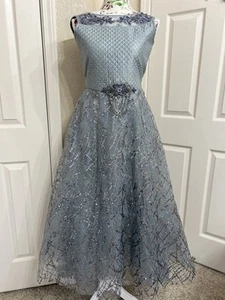 Party Dress For Girl  Size 34 (85cm)  Color Gray New With Tags - Picture 1 of 11