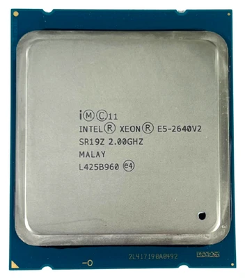 Lote de 2 procesadores CPU Intel Xeon E5-2640 V2 SR19Z 2,00 GHz 8 núcleos 20 MB LGA 2011 Foto 1 de 2