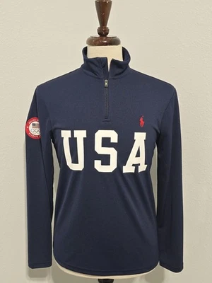 Pullover Ralph Lauren Juegos Olímpicos EE. UU. 1/4 Cremallera Hombres Talla Pequeña Foto 1 de 4