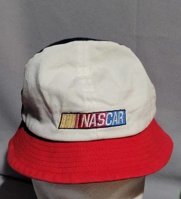 Sombrero cubo Nascar niño/niño pequeño 100 % algodón bordado logotipo carreras vintage Foto 1 de 4