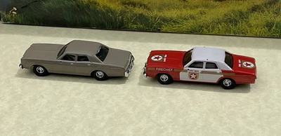 2 Vintage 1977 DODGE MONACO 1:87 / HO Scale Praline  Germany Tan + FIRE CHIEF - Image 1 of 4