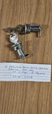 Cerraduras de puerta Chrysler 1966-1990 OEM - cromadas - 2 llaves y 2 cerraduras - llave KA B Foto 1 de 4