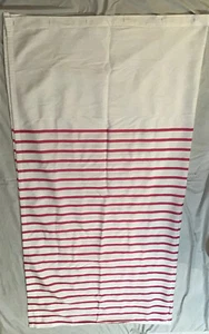 Kate Spade White Hot Pink Striped Harbour Stripe Shower Curtain - Picture 1 of 3