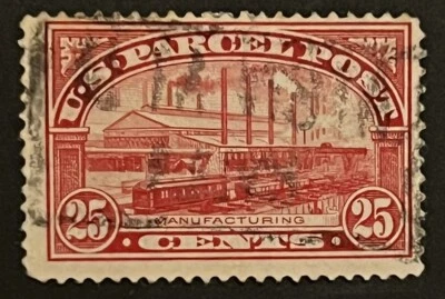 Travelstamps: 1912-13 US Stamp Scott# Q9 Manufacturing Used NG 25 cents - Image 1 of 4
