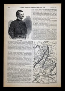Harper Civil War Map Gettysburg Fredericksburg Winchester Virginia Battle Fields - Picture 1 of 4