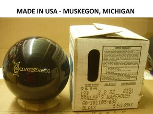 g4 12 lb 1991 Black Beauty USA Brunswick BW HAWAII Solid Black Polyester Ball - Picture 1 of 16