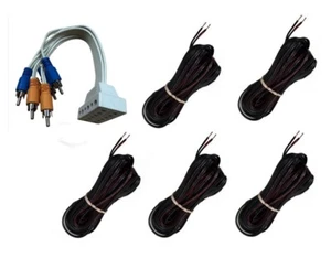 Set di 5 - 16 cavi per altoparlanti con adattatore Bose RCA a cavo altoparlante nudo - Foto 1 di 2