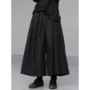 Hombres Japonés Gótico Suelto Pierna Ancha Pantalón Mujer Punk Suelto Informal Pantalones - Imagen 1 de 11