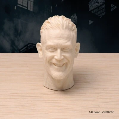 Resin 1/6 DIY Unpaint Negan Rick Male Head Sculpture Fit 12" Figures Model - Image 1 of 4