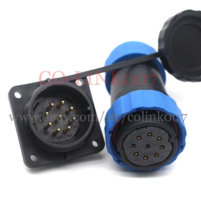 9Pin Waterproof Connector, SD28 Aviation Circular Industrial Power Signal Plug - Image 1 of 4