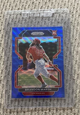 2022 Panini Prizm Baseball Brandon Marsh Blue Wave Prizm Rookie 1/60 😱SSP📈 - Image 1 of 2