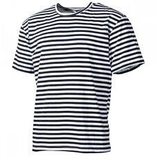 Russ. Marine T-Shirt halbarm Shirt Marinehemd Matrosenhemd Baumwolle blau weiß