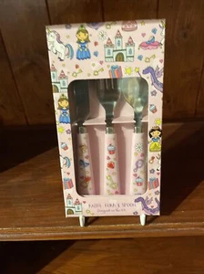 childrens melamine and stainless steel cutlery set fairy tale princess design - Picture 1 of 6