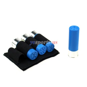 Tactical 4 Round Shell Shotgun Buttstock 12 Gauge Ammo Holder Pouch Carrier - Picture 1 of 10