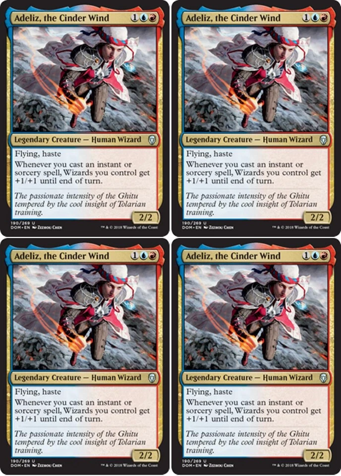 MTG - 4x ADELIZ, THE CINDER WIND - Dominaria (U) - Image 1 of 1
