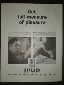 1932 LADIES SMOKING IN SWIMMING POOL SPUD CIGARETTE TOBACCO trade print ad - Picture 1 of 3