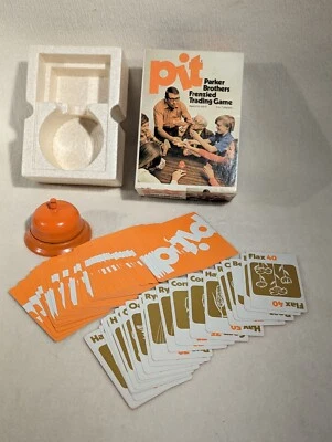 Vintage 1973 Parker Brothers PIT Card Game Frenzied Trading Game w/ Orange Bell - Image 1 of 4