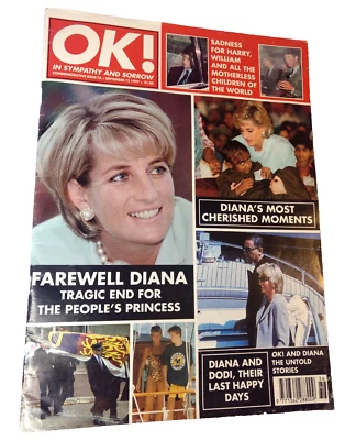 OK Magazine Princess Diana Commemorative Farewell Vintage September 12 1997 - Image 1 of 4