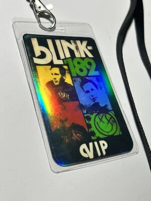 Blink 182 VIP Holographic Reprint Laminate Pass - Image 1 of 4
