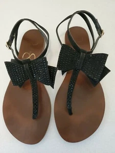 Jessica Simpson Kinnie Black Bow Tie Sandal Size 6.5 - Picture 1 of 4