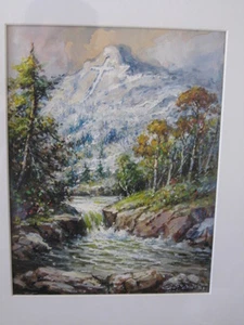 GEORGE F. SCHULTZ ORIGINAL GOUACHE PAINTING LISTED ILLINOIS ARTIST 1869-1934 - Picture 1 of 6