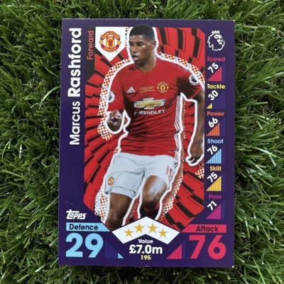 Marcus Rashford ROOKIE Card #195 - Topps Match Attax 2016/2017 16/17 Man UTD - Image 1 of 2